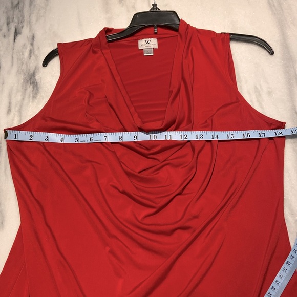 Worthington Women’s Sleeveless Plunge Neck Cowel look Blouse - Picture 4 of 6